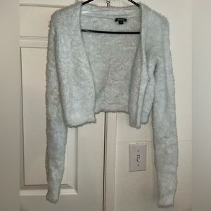 Super soft furry sweater cropped cardigan